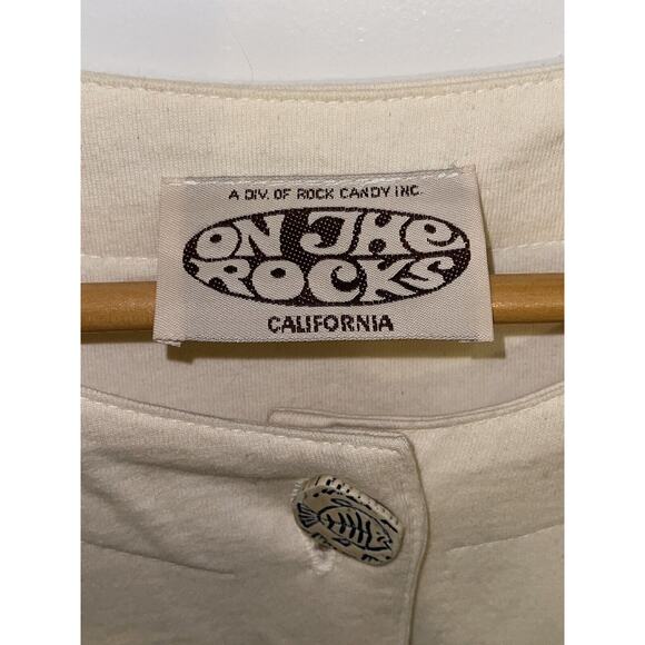 On The Rocks Khaki Linen Shift Dress Women’s Casual Boho Vacation USA Made Large - Picture 2 of 7